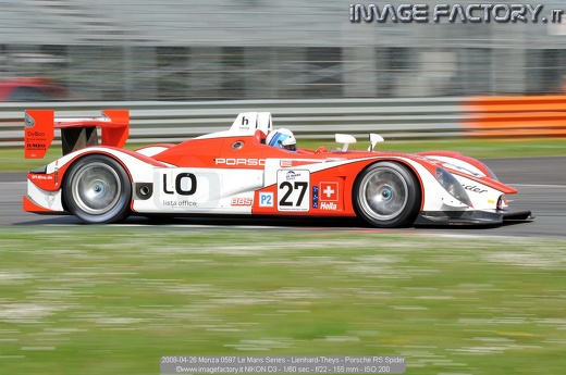 2008-04-26 Monza 0597 Le Mans Series - Lienhard-Theys - Porsche RS Spider